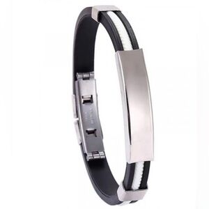 White Stainless Steel Bracelet for Men and Women
